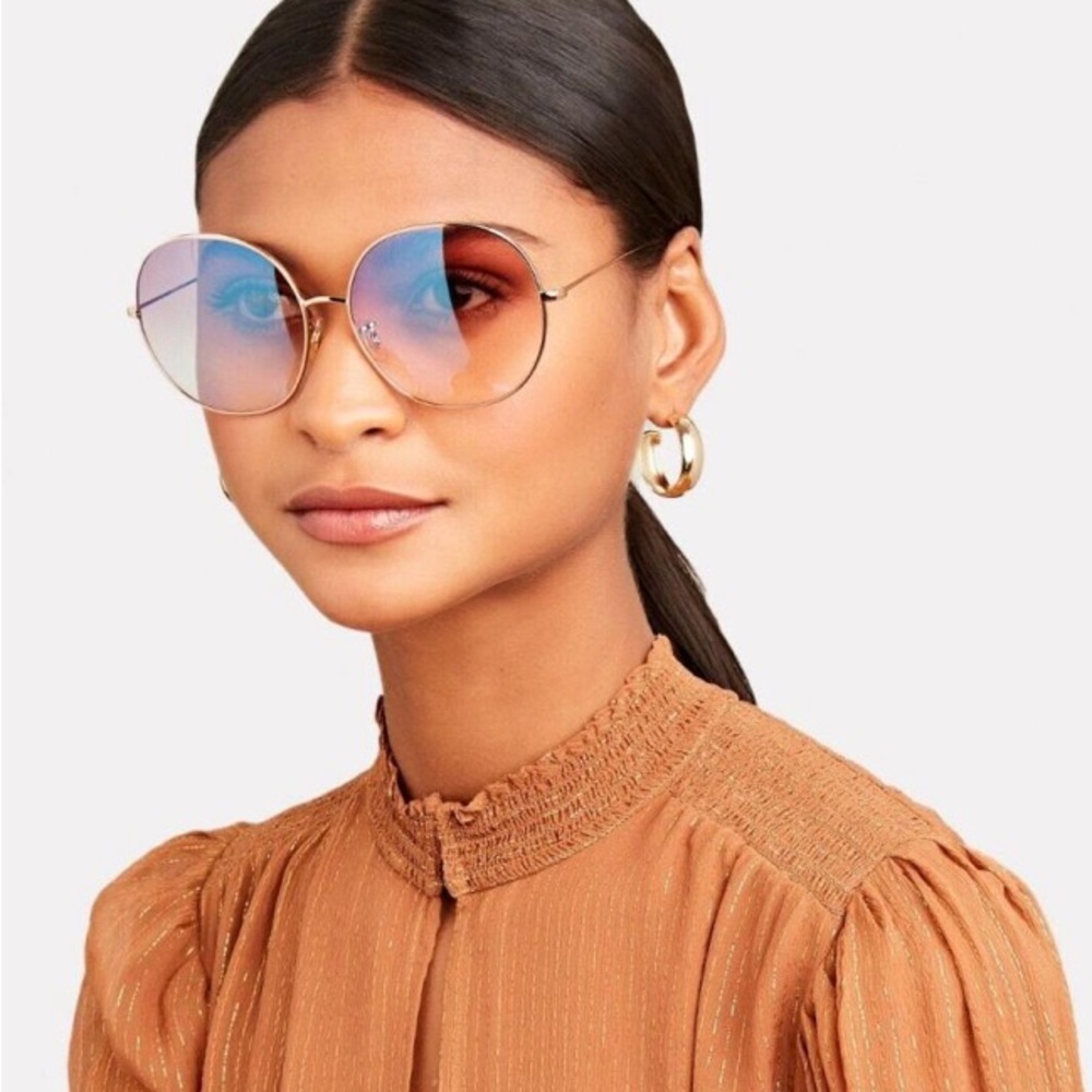 Oliver Peoples Darlen Gold/pink Gradient Sunglasses. NWT OV 1280s 64mm